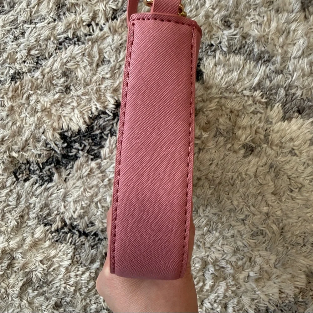 Anne Klein Pink Shoulder Bag with Gold Chain